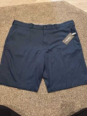 Walter Hagen Men's Flat-Front Shorts - Navy Blue